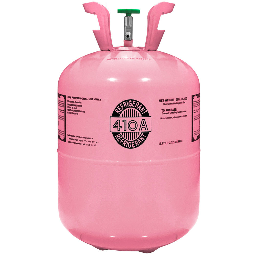 Representative pink R-410A cylinder
